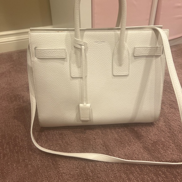 YSL Saint Laurent Small Sac De Jour Ivory Handbag - Picture 9 of 10